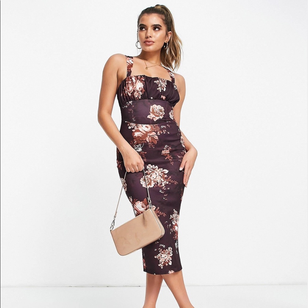 ASOS Design Corset Midi Dress
